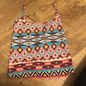 Ambiance Apparel cropped tank top with open back